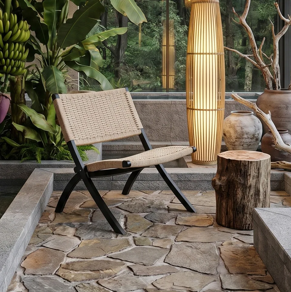 Folding Cord Lounge Chair view 2